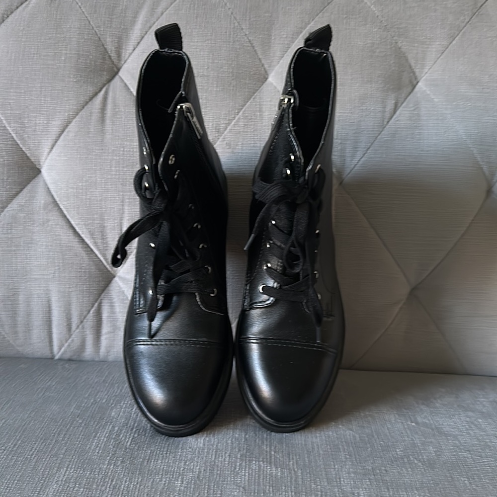 Relist - Calvin Klein combat boots 8.5 side zip ankle